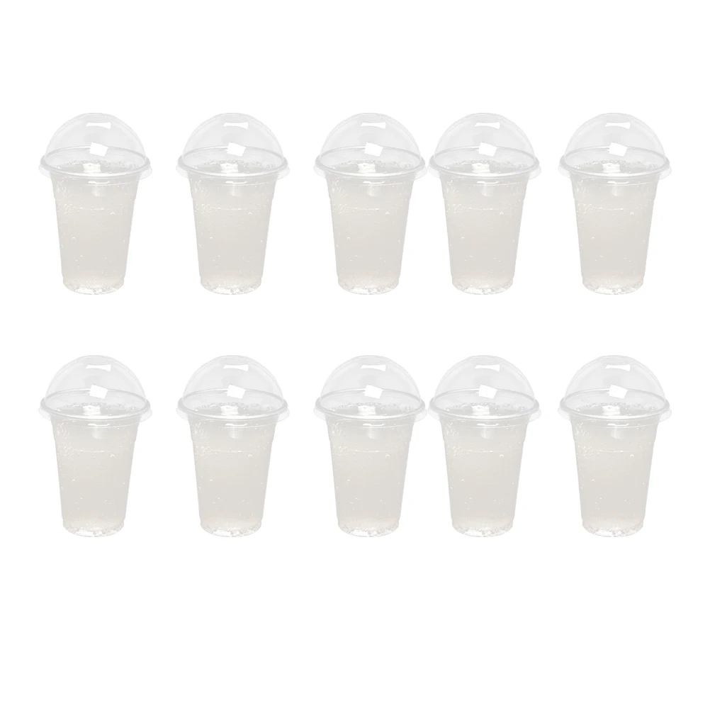 

50pcs Clear Cups 380ml Paper Cup With Disposable Lidss With Dome Lids For Iced Cold Drink Coffee Tea Smoothies Sodas Water Party