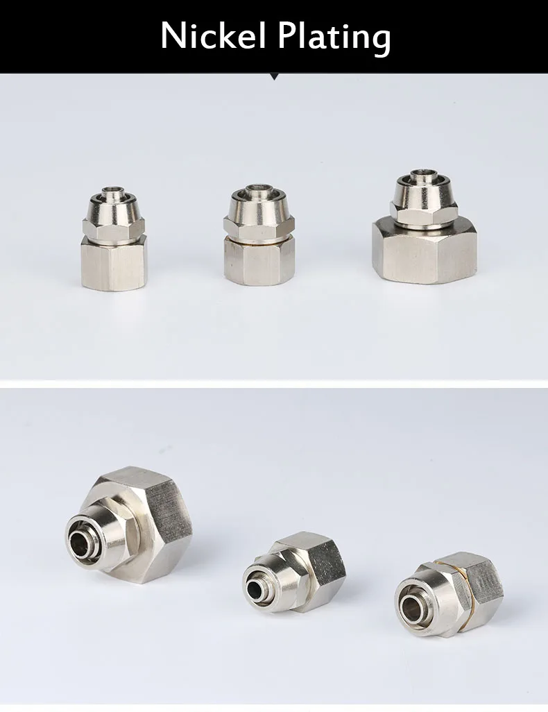 

1PC PC 10-01 1/8" Female Thread PC 10-02 1/4" Female Thread to OD 10mm Air Hose Tube Quick Coupler Coupling Fitting