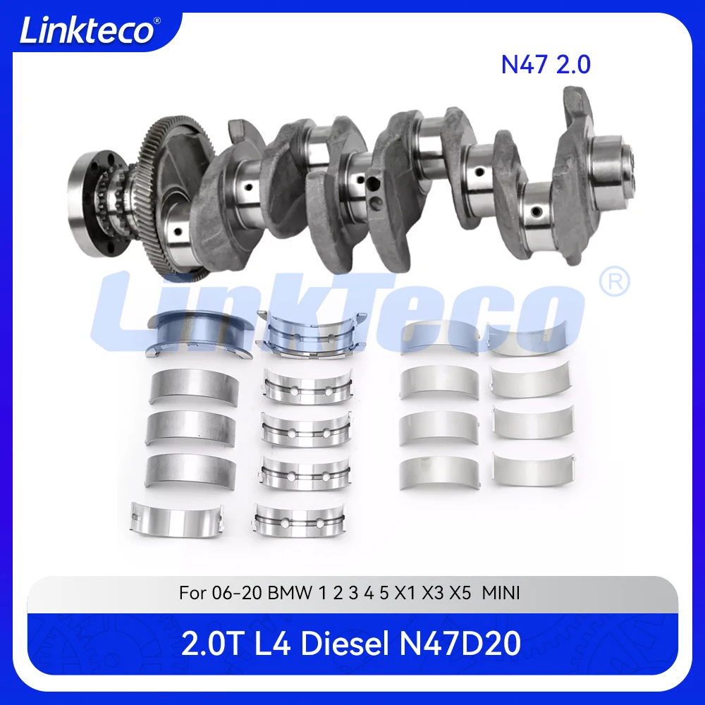 Engine Crankshaft Main Con Rod Bearing Fit 2.0 T L Diesel N47 For 06-20 BMW 120d 220d 320d 420d 520d X1 X3 X5 MINI 2.0L N47D20