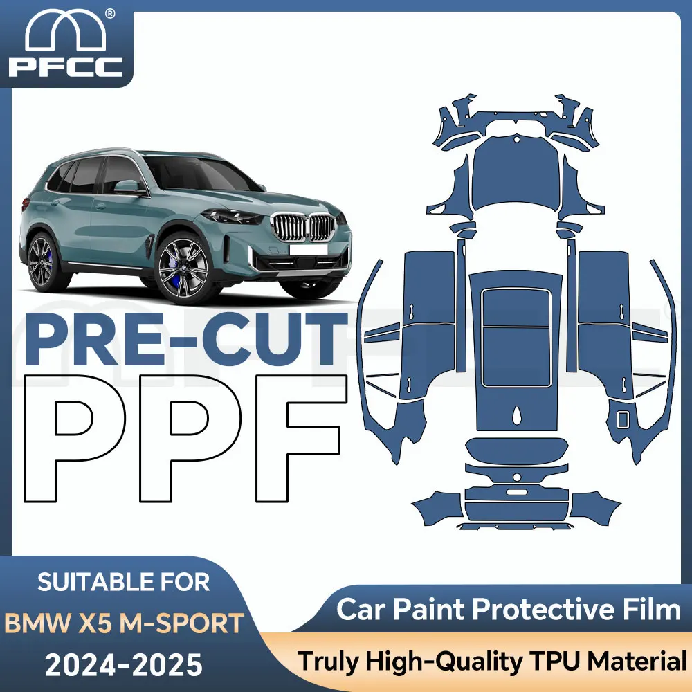 

For BMW X5 M-Sport Drive 40 2024-2025 TPU Paint Protection Film Body Sticker Anti-scratch Protective Transparent PPF Accessories