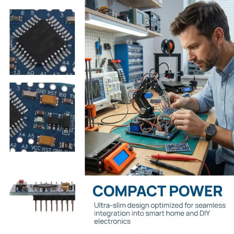 Develop Module Boards Pro Mini Atmega 328P Module 3.3V 8MHz / 5V 16MHz Interactive Media Improvement Accessories