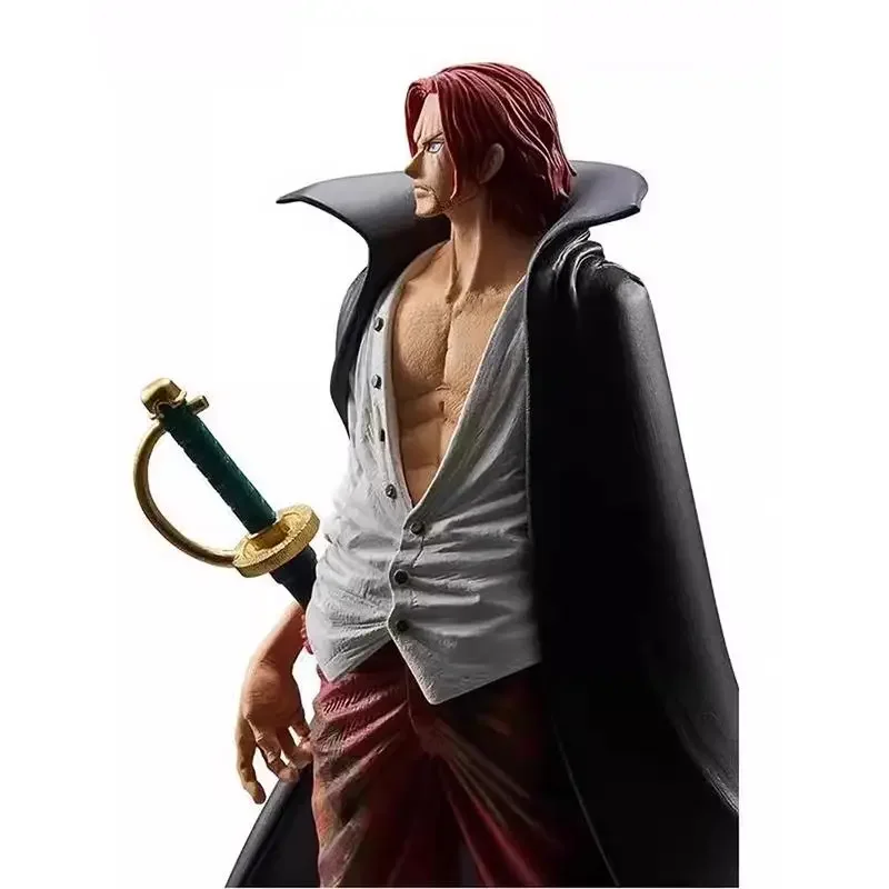 

23cm Original Genuine Four Emperors RED Red Hair Shanks Exquisite Figurine for Boys As A Surprise Birthday Gift Domineering