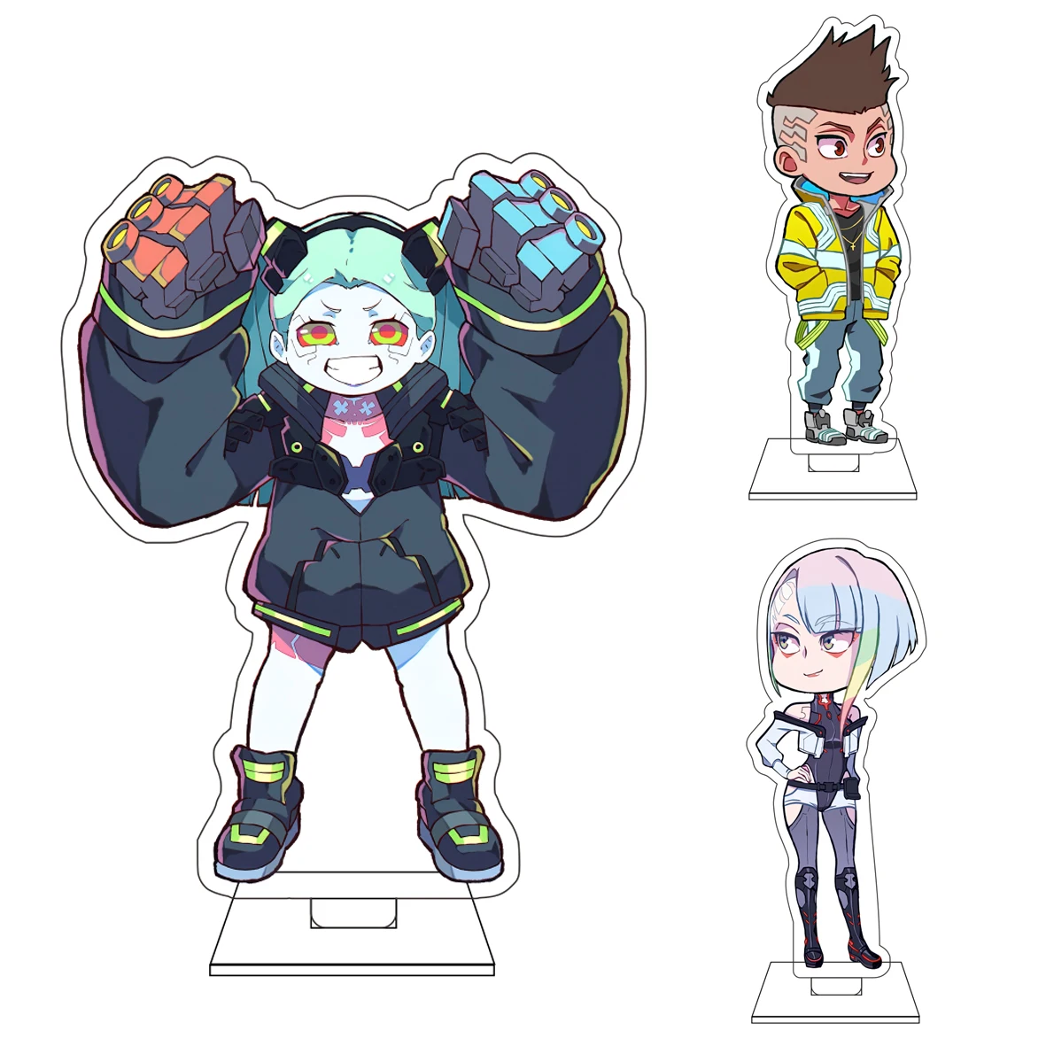 10CM Anime Cyberpunk: Edgerunners Cosplay Cute Acrylic Figure Stand Plate Rebecca Lucyna Kushinada David Martinez Ornaments Gift