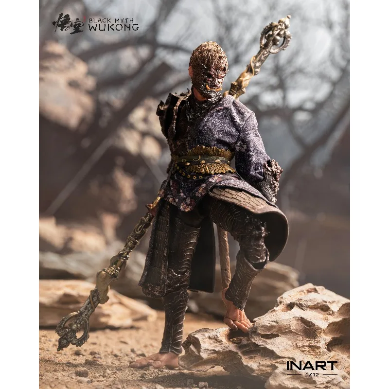 [En Stock] INART Original mito negro Wukong Tianming hombre conjunto de bronce edición de lujo 1/12 juego muñeca móvil modelo exquisito Toygift