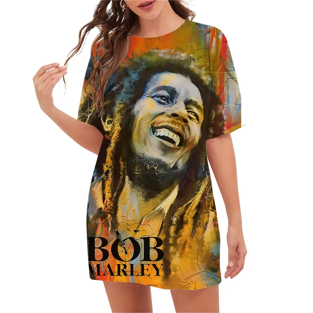 CLOOCL Trending Women T-shirt Singer Reggae Creator Bob Marley Pattern 3D Printed Pullover Tops Hip Hop Blouse Party Clothing