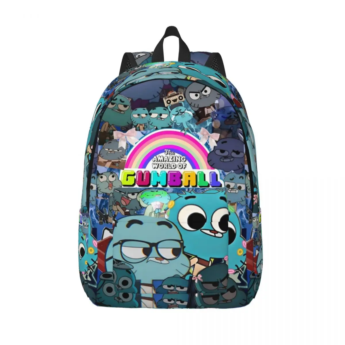 حقيبة ظهر كلاسيكية من The Amazing World Of Gumballs للعمل في المدرسة الثانوية للرجال والنساء حقائب قماش للكمبيوتر المحمول #1
