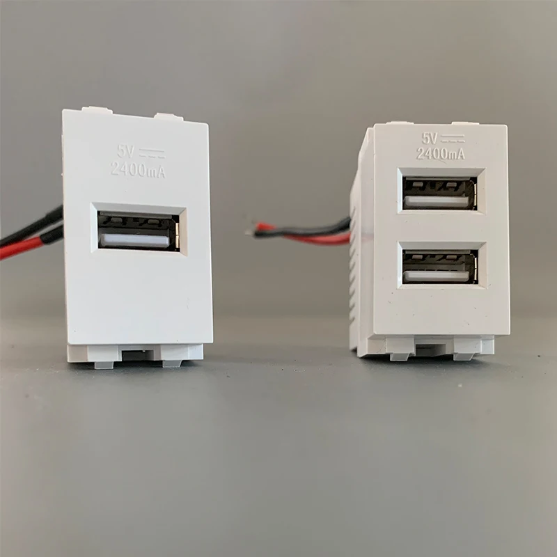 128 USBcharger socket modular 2.4A typeA USB charger for wall outlet socket