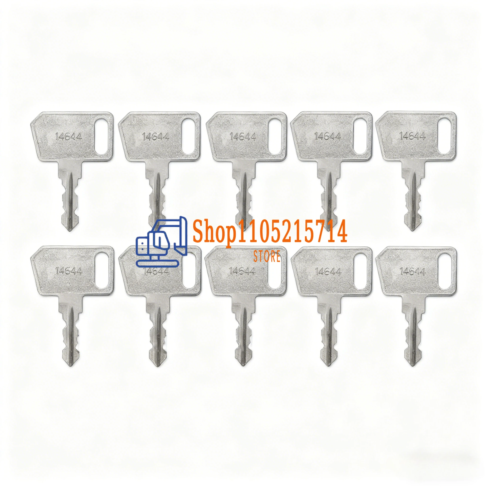 2/5/10 PCS 14644 Replacement Key for Bomag Ignition & Dumpers Neiman Merit Hatz Yanmar Belle Premier Terex