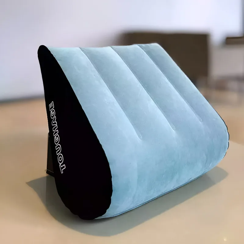 

Wedge Shaped Inflatable Triangle Sit Up Lumbar Pillow Travel Sleeping Acid Reflux After Surgery Leg Elevation Support Reading