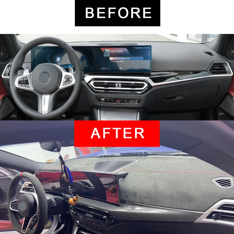 

Чехол на приборную панель автомобиля из алькантары на заказ для BMW 3 серии G20 G28 G21 2022-2023, автомобильный коврик с козырьком, аксессуары для стайлинга автомобилей