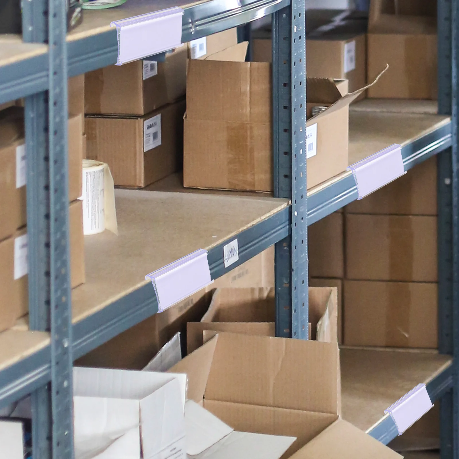 

30 Sets Shelf Label Holders for Wire Racks Storage Shelves Handwriting Plastic Shelving Pvc with Paper Inserts Clear