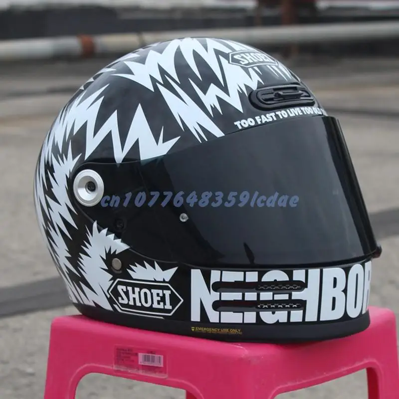 GLAMSTER Classic Retro Full Face Helmet, For Harley Cruise Leisure Motorcycle and Road Racing Protective Helmet Marquez