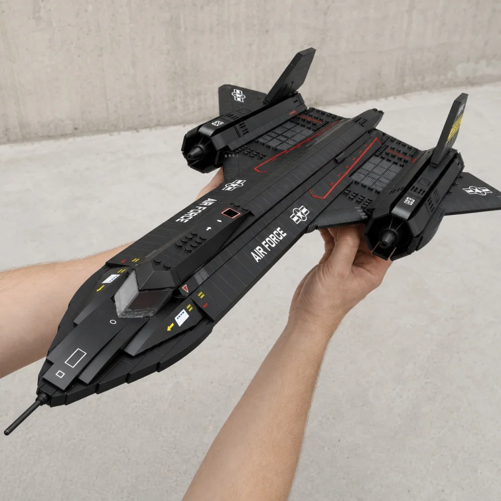 MOC SR71 Blackbird Technical 1775pcs Building Blocks, Fine Detail DIY Assembly Model, Aviation Enthusiast Gift