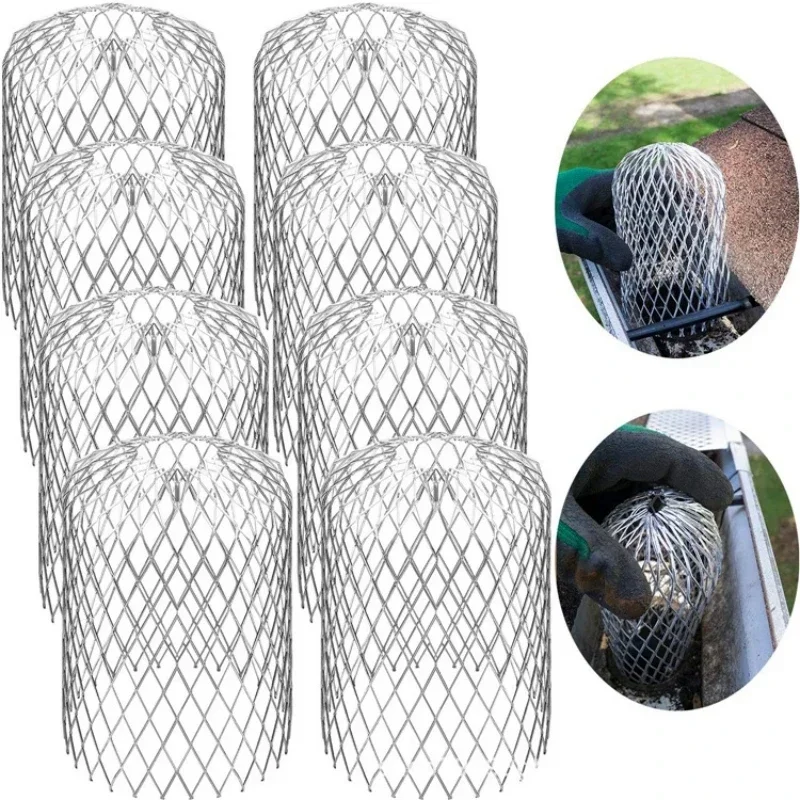 Roof Gutter Filters Universal Aluminum Wire Filter Strainer Expandable Mesh Trap Guards Pipe Preventing Blockage Leaves Debris