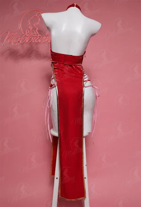 Mobbunny  Women Sexy Lingerie Cosplay Costumes Halloween Cheongsam Style Halter High Slit Outfit Erotic Party Set