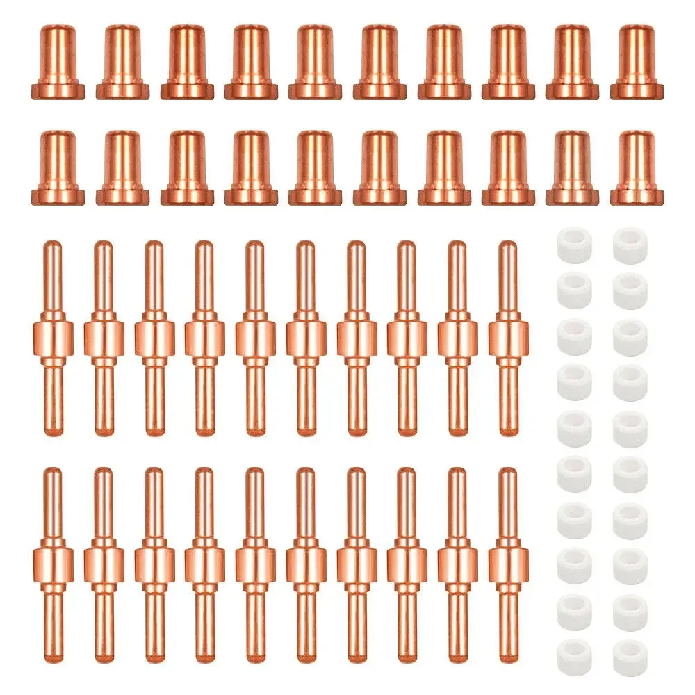 

PT31 Torch Accessories, 60Pcs Plasma Cutter Nozzle Tips, Premium Copper Material, Suitable for LG40 CUT40 CUT50