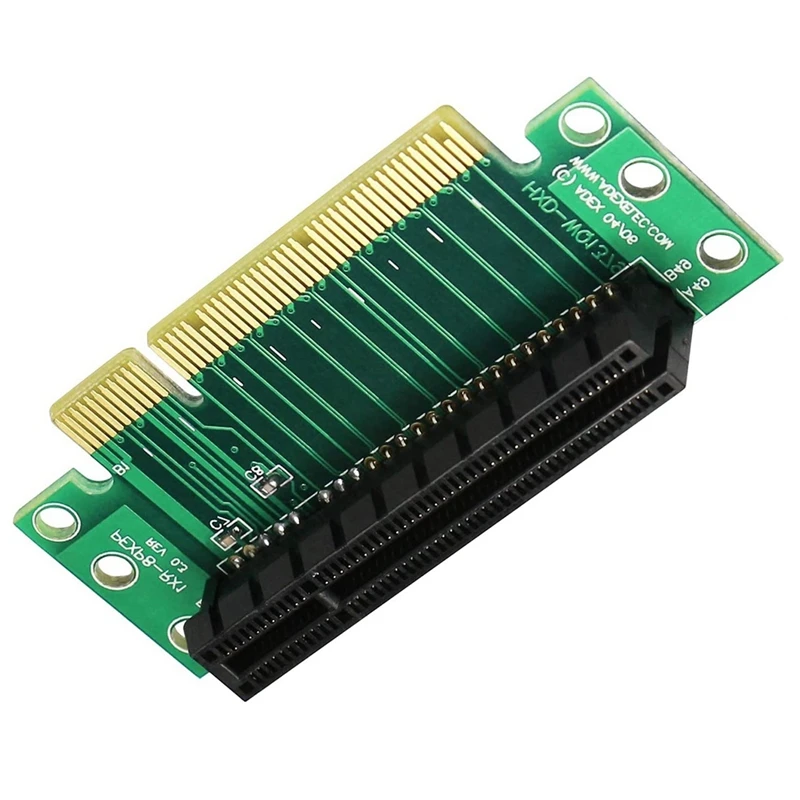 Tarjeta elevadora Top-PCI- Express 8X, tarjeta adaptadora de 90 grados, tarjeta convertidora de ángulo recto 8X PCI-E para ordenador con chasis de servidor 1U/2U