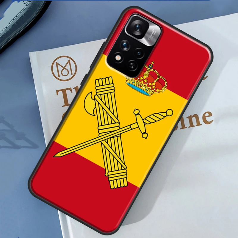 Чехол с испанским флагом Гражданской гвардии для Xiaomi Redmi Note 13 12 11 9 10 14 Pro 9S 10S 11S 12S Redmi 14C 10C 12C 13C Cover