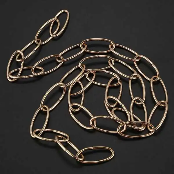 1M Heavy Duty Chain For Vintage Chandelier Hanging Lamp Pendant Lighting FixtureColor:Gold Wide spacing: 1.7cm long spacing: 3.7