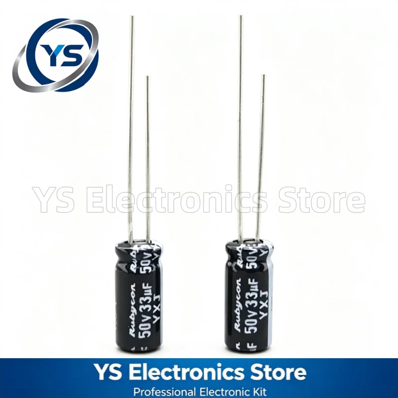 Rubycon YXJ Series 50V33UF 5x11mm 50YXJ33M5X11 33UF50V 50V 33UF Electrolytic Capacitor Brand New Genuine Capacitors 20%