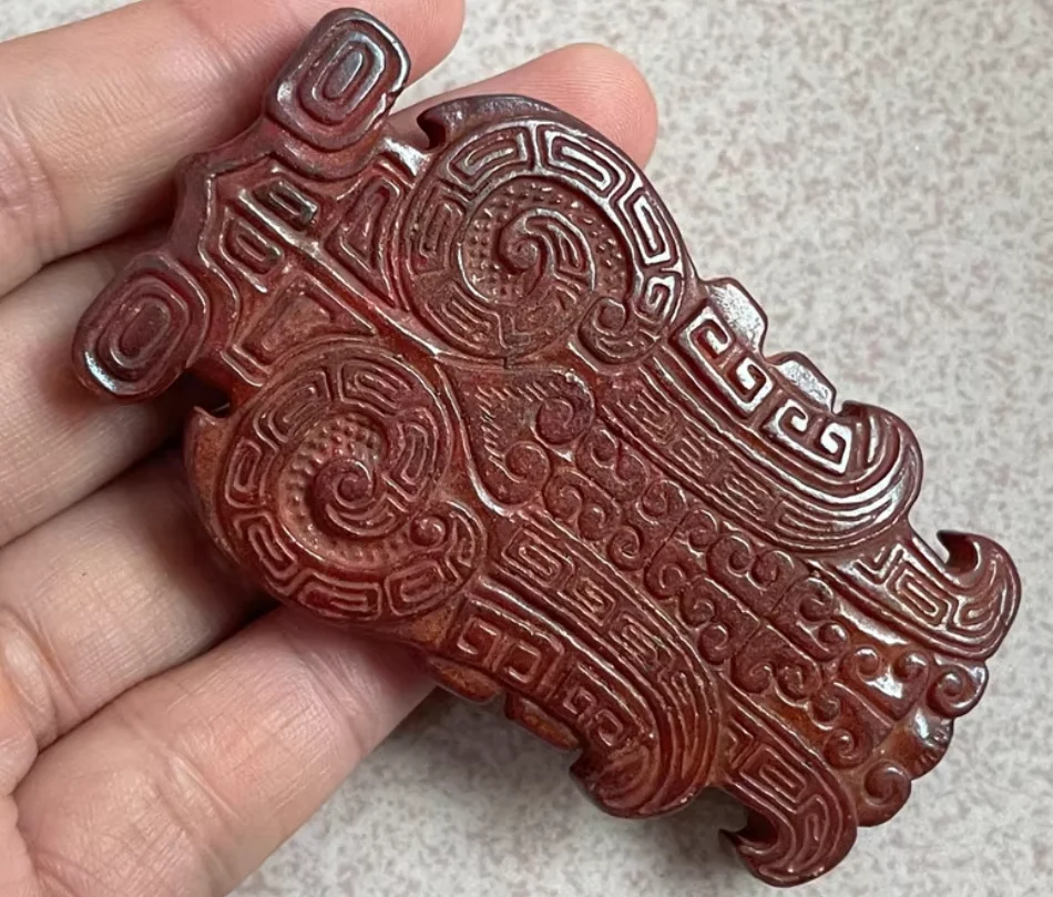 Stone Antique Xiuyan Jade Natural Distressed Crafts Natural Jade Cicada Knows Hanging Piece Pendant Wholesale