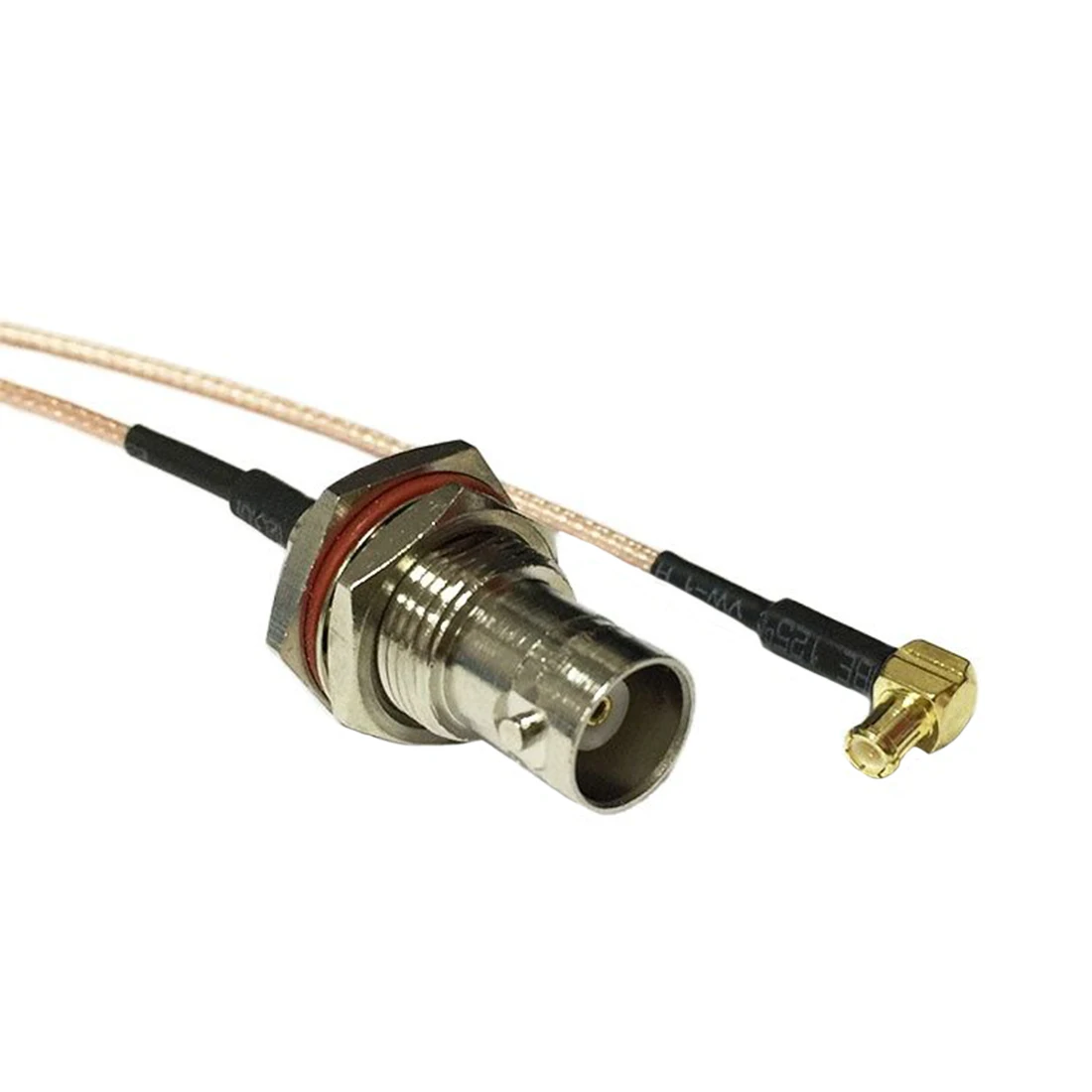 BNC Female Jack Nut Switch MCX Male Plug Right Angle Connector RG178 Jumper Cable 15cm 6\