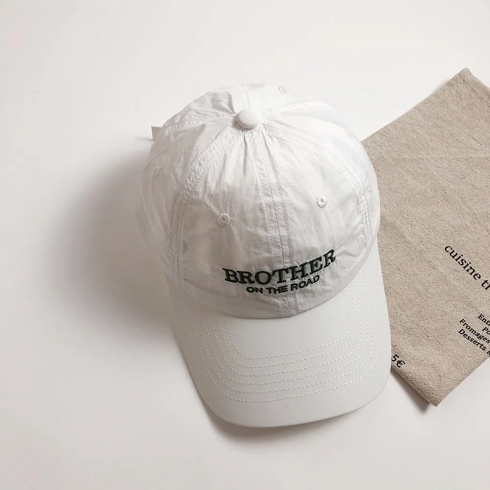 Casual Adjustable BROTHER Embroidery Baseball Cap Lightweight Minimal Baseball Hat Curved Brim Dad Hat For Women Man
