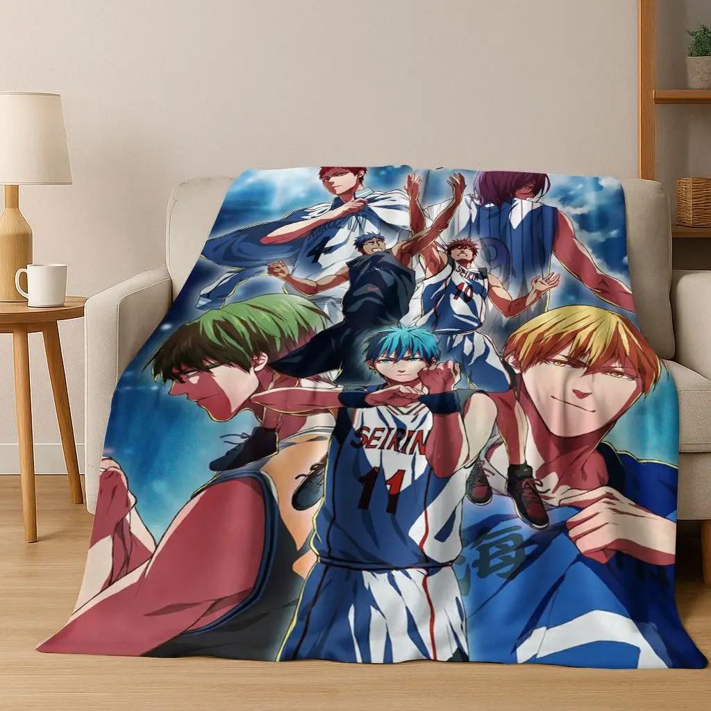 

Anime Kuroko's Basketball Cartoon Art Flannel Blanket,Cozy Soft Throw Blanket for Home Bedroom Bed Sofa Picnic Cover Gift Kids