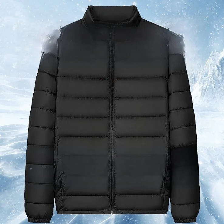 

Men's Lightweight Padded Cotton Jaet Stand Collar ort Hooded Coat Warm Autumn Winter Outerwear Slim Fit Chinese Brand