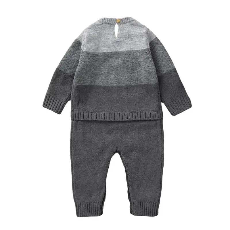 0-18m Infant Outwear Playsuits One Pieces Wear Winter Baby Rompers Clothes Autumn Casual Long Sleeve Knit Newborn Boys Jumpsuits