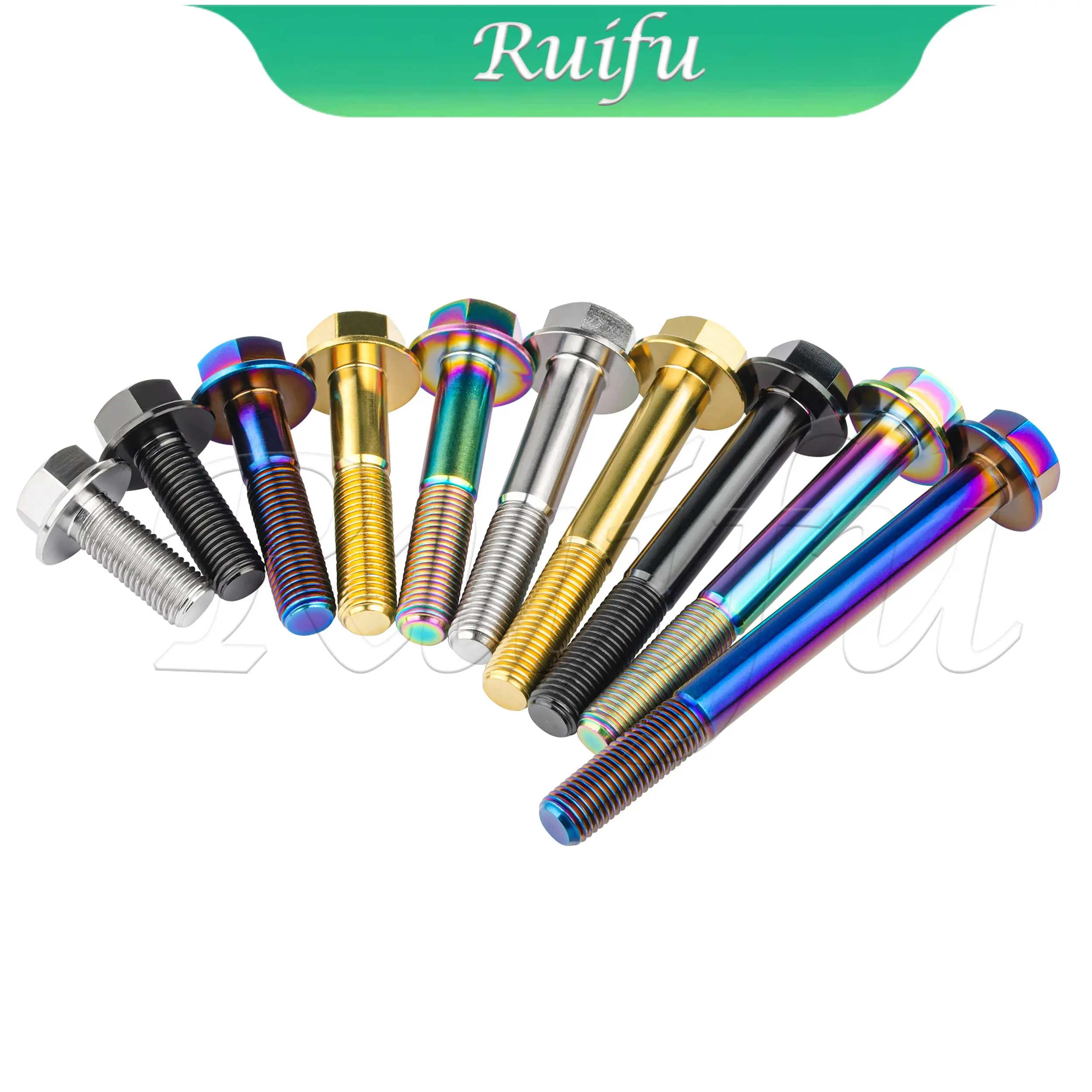 Titanium Bolt M10x20/25/30/35/40/45/50/55/60/65/70/75/80/90/100mm Hex Head Flange Bolt Fastener Screws