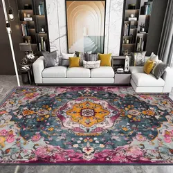 Ins Ethnic Retro Persia Carpet Living Room 140x200cm Thickening Carpets for Bedroom Large Area Rugs Cloakroom Non-slip Floor Mat