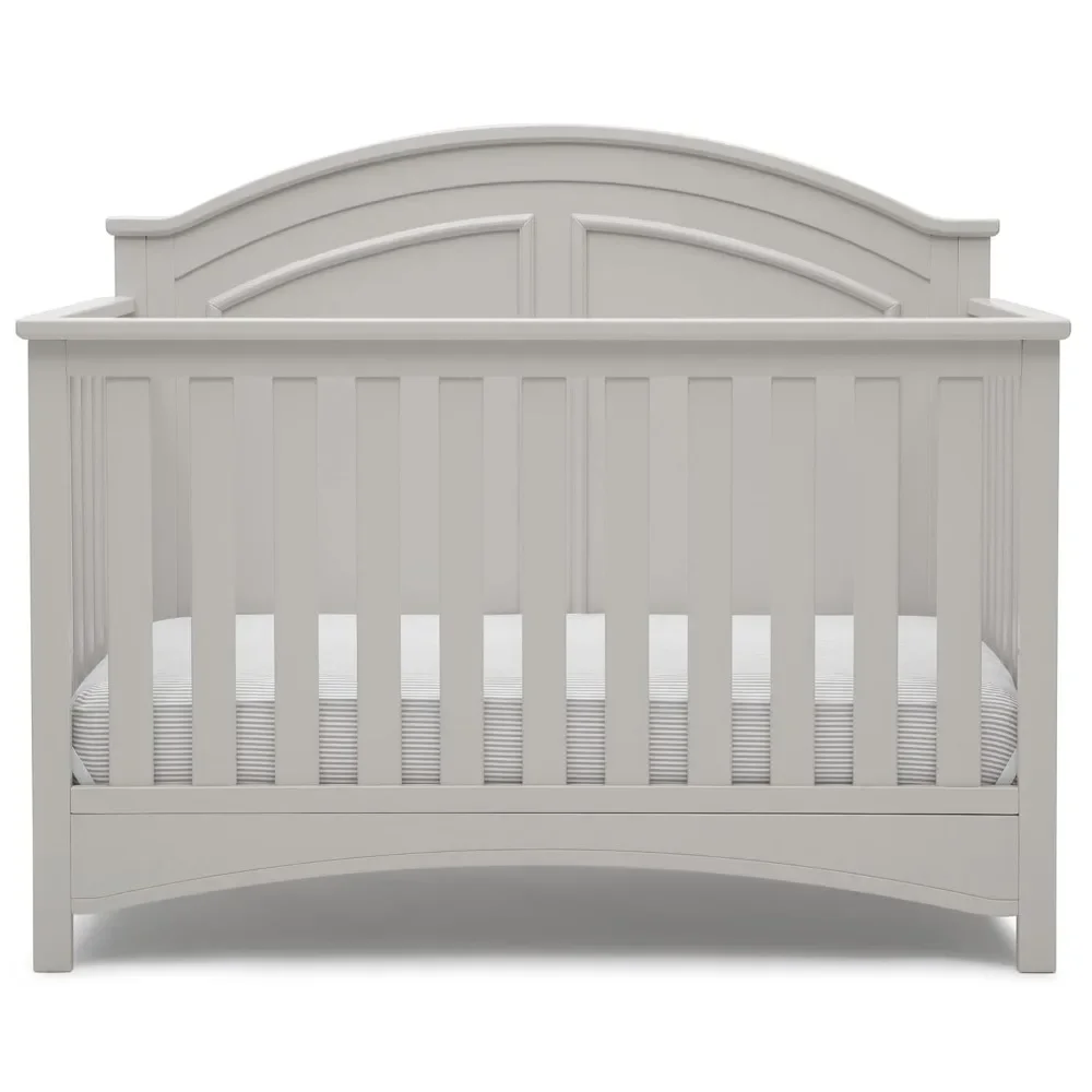 

Delta Toddler Bed Children Perry 6-in-1 Convertible Crib - Greenguard Gold Certified, Moonstruck Grey