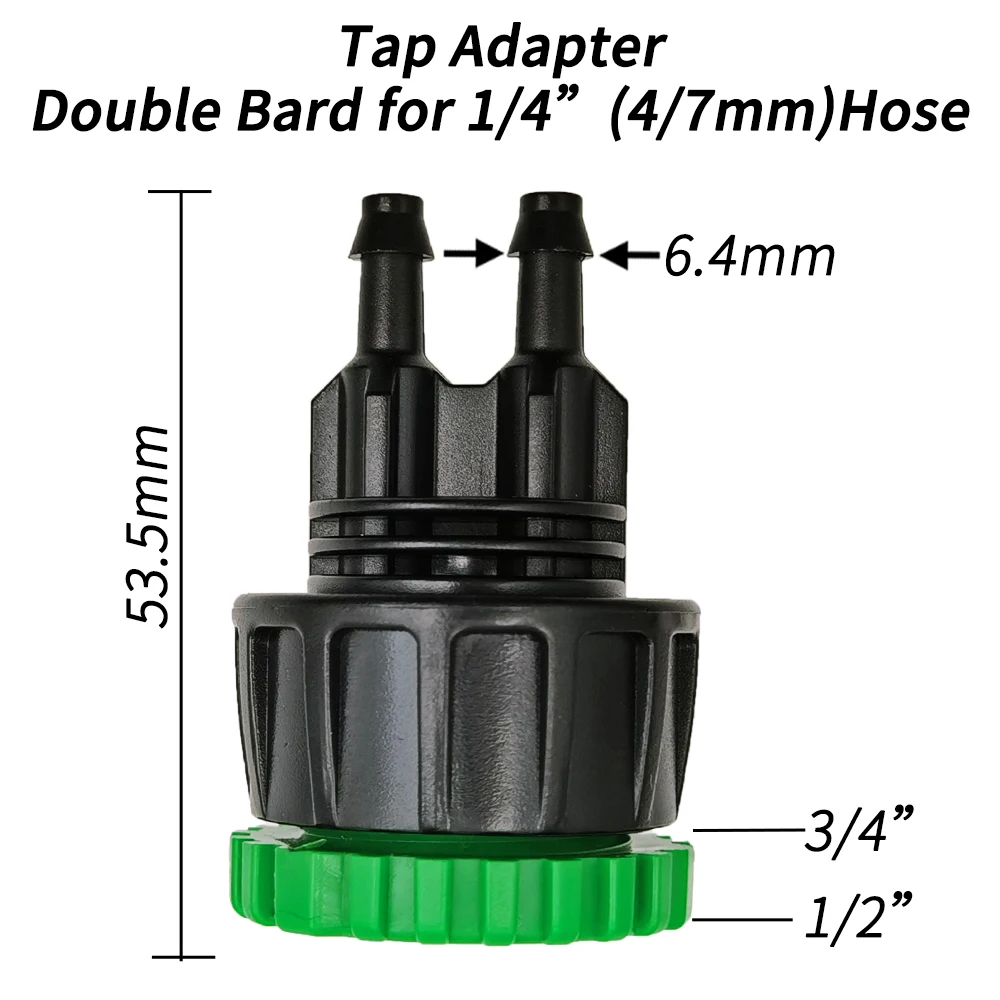 WUJIE 3X Garden Tap Adapter Splitter Hose Connectors Female 1/2