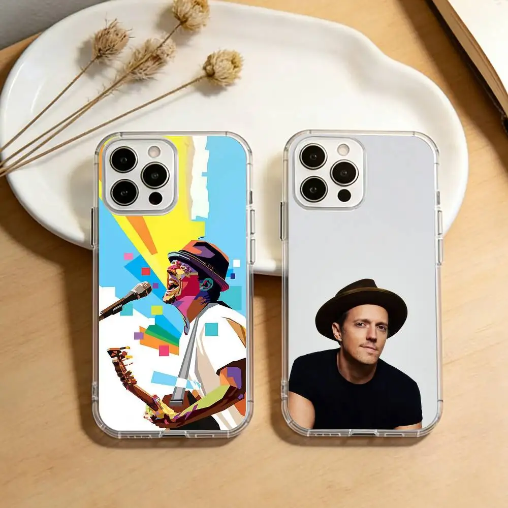 S-Singer J-Jason M-Mraz  Phone Case For iPhone 17 16 15 14 13 12 11 Mini Pro Max Plus Transparent Cover