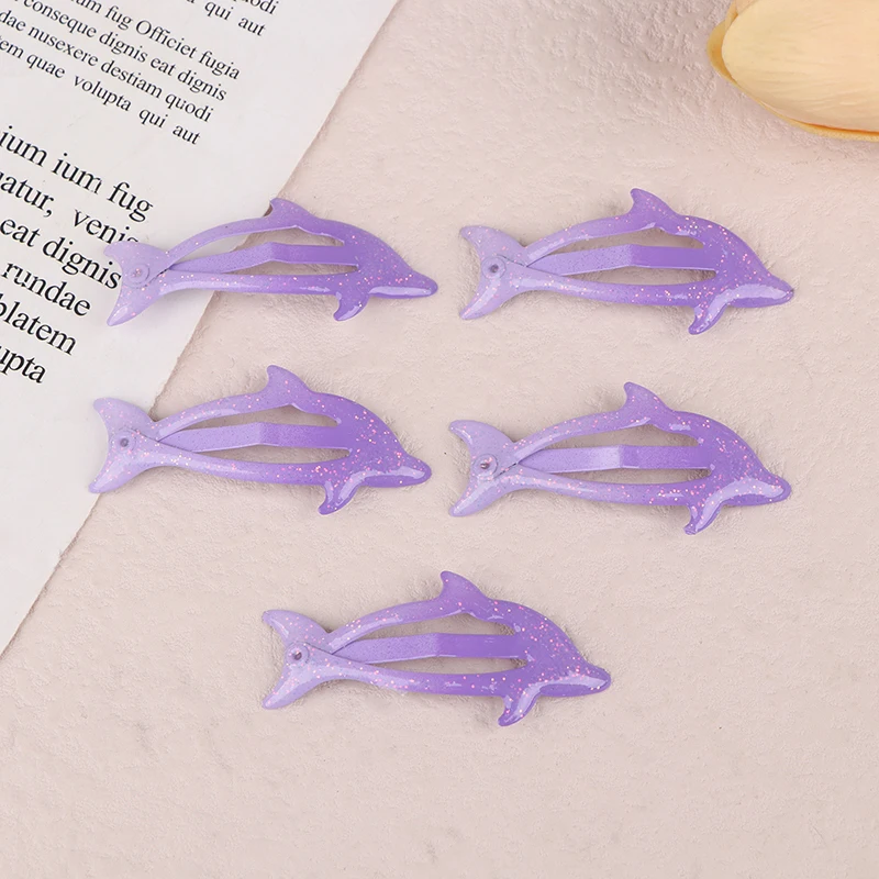 5 Stück bunte Glitzer-Delfin-Haarspangen für Mädchen, Frauen, Kinder, Urlaub, Party, Geschenk, Haarschmuck, Kopfbedeckung – Detail 11