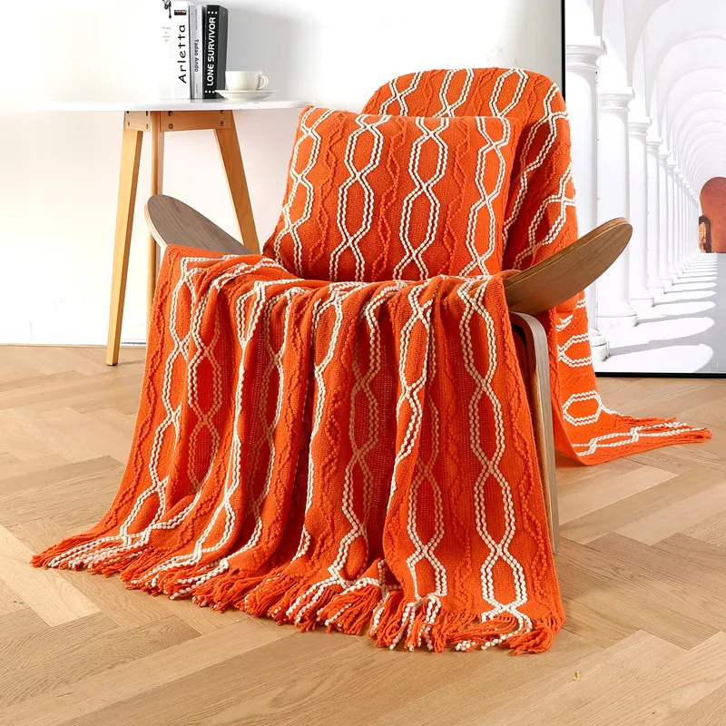 الشمال محبوك شرابة هندسية منقوشة رمي بطانية ل أريكة الأريكة السرير الشتاء ديكور المفرش غطاء المتضخم الملكة الملك XXL #3