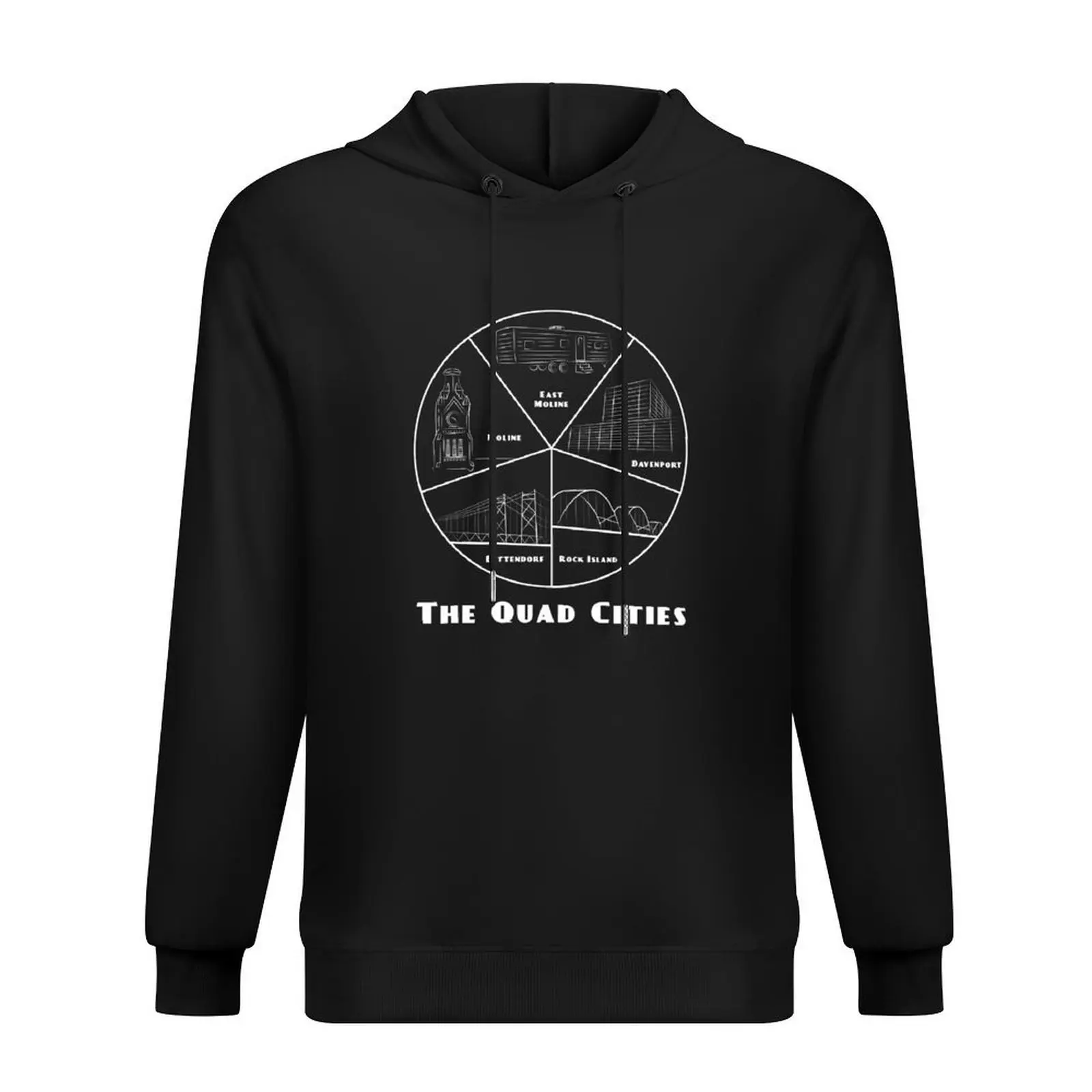 

The Quad Cities Hoodie men's coat autumn clothes anime clothing korean clothes hoodie graphic
