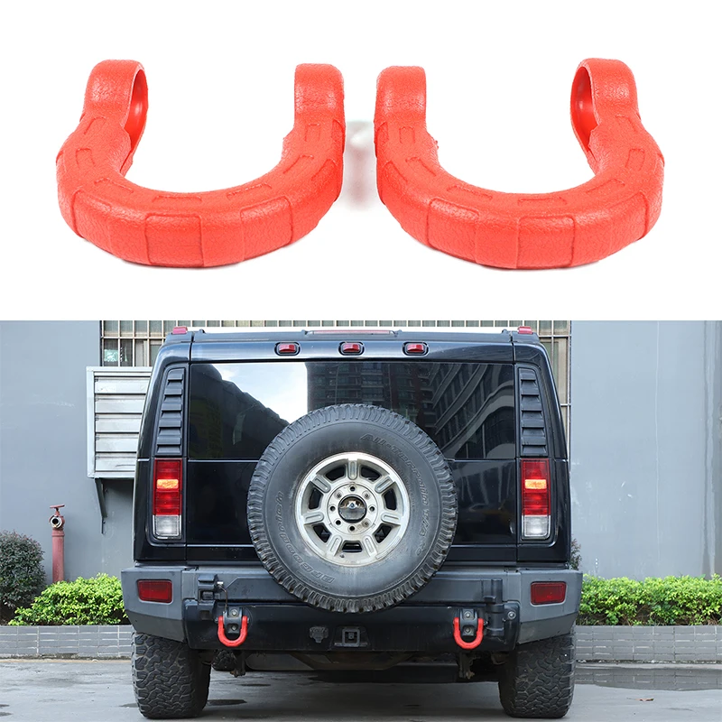 For Hummer H2 2003-2009 Car Rear Trailer Environmental Protection Sheath Rubber Red Automotive Modification Accessories