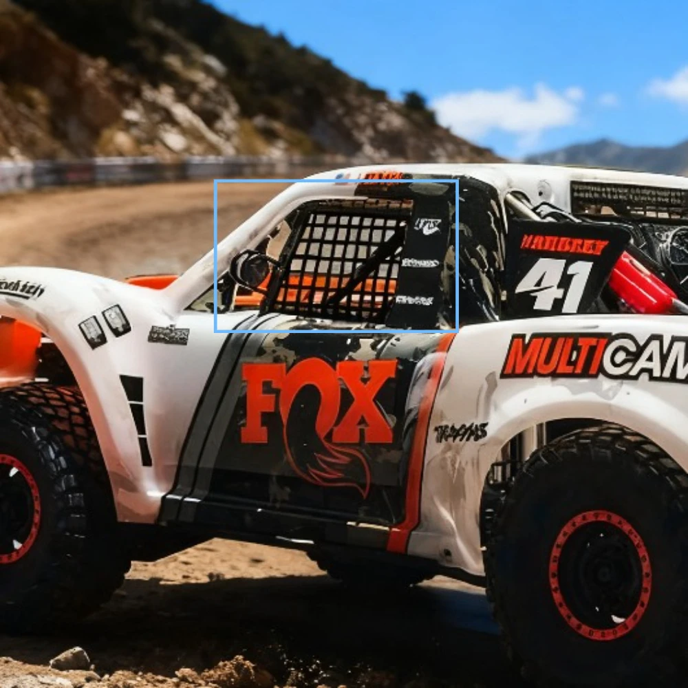 2 個のシミュレーション車の窓ネット保護サイドネット装飾ケーブルタイ付き 1/7 トラクサス UDR RC デザートレーサーアップグレードパーツ用