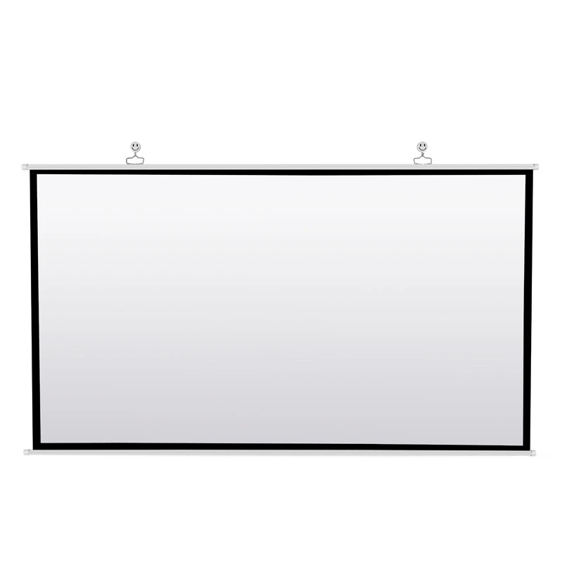 Pantalla de proyector portátil para cine en casa al aire libre, HD, blanco, plegable, antiarrugas (60 pulgadas)