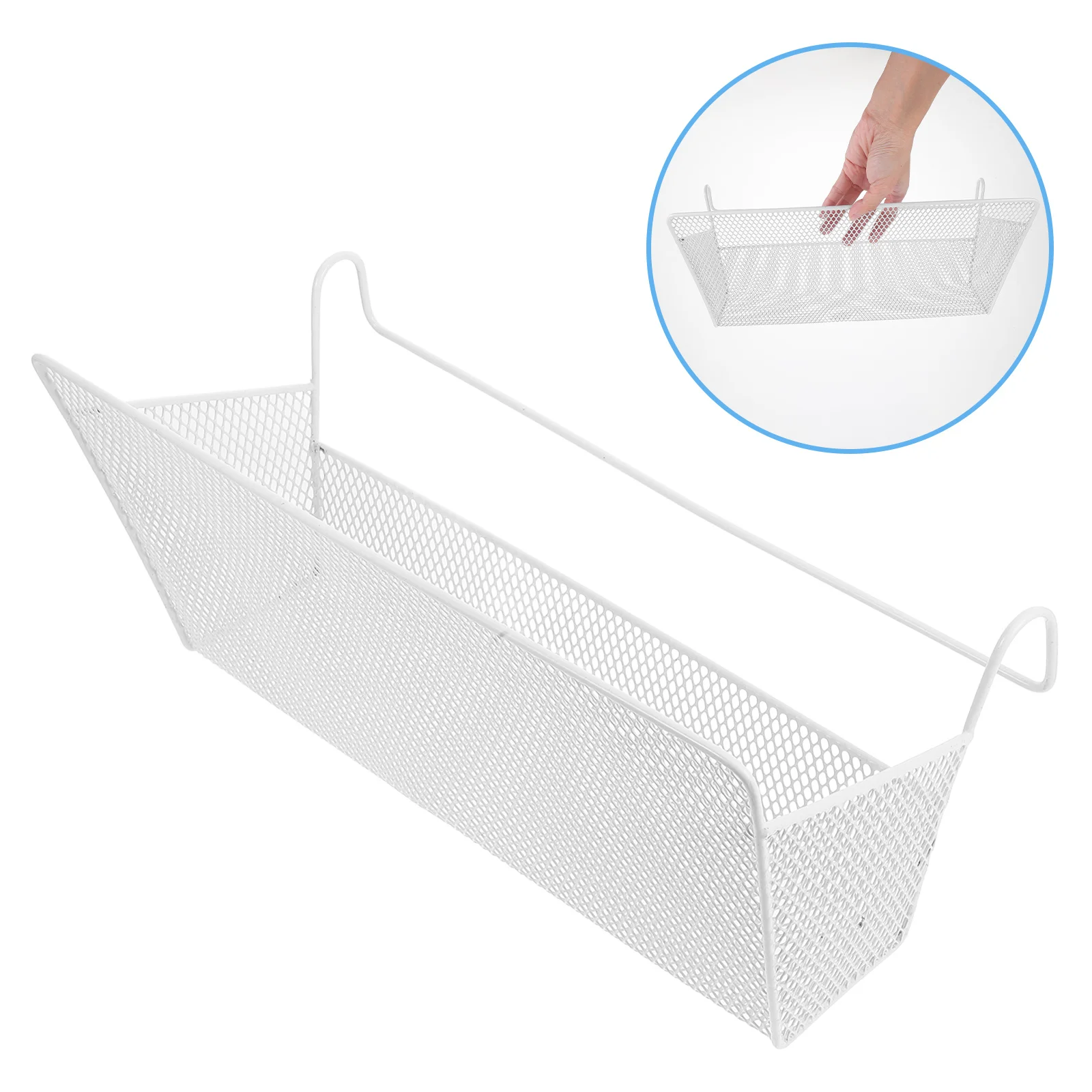 

Bedside Hanging Basket for Dormitory Use Metal Bunk Bed Organizer Large Capacity Storage for Books Phone and Sundries Loft Bed