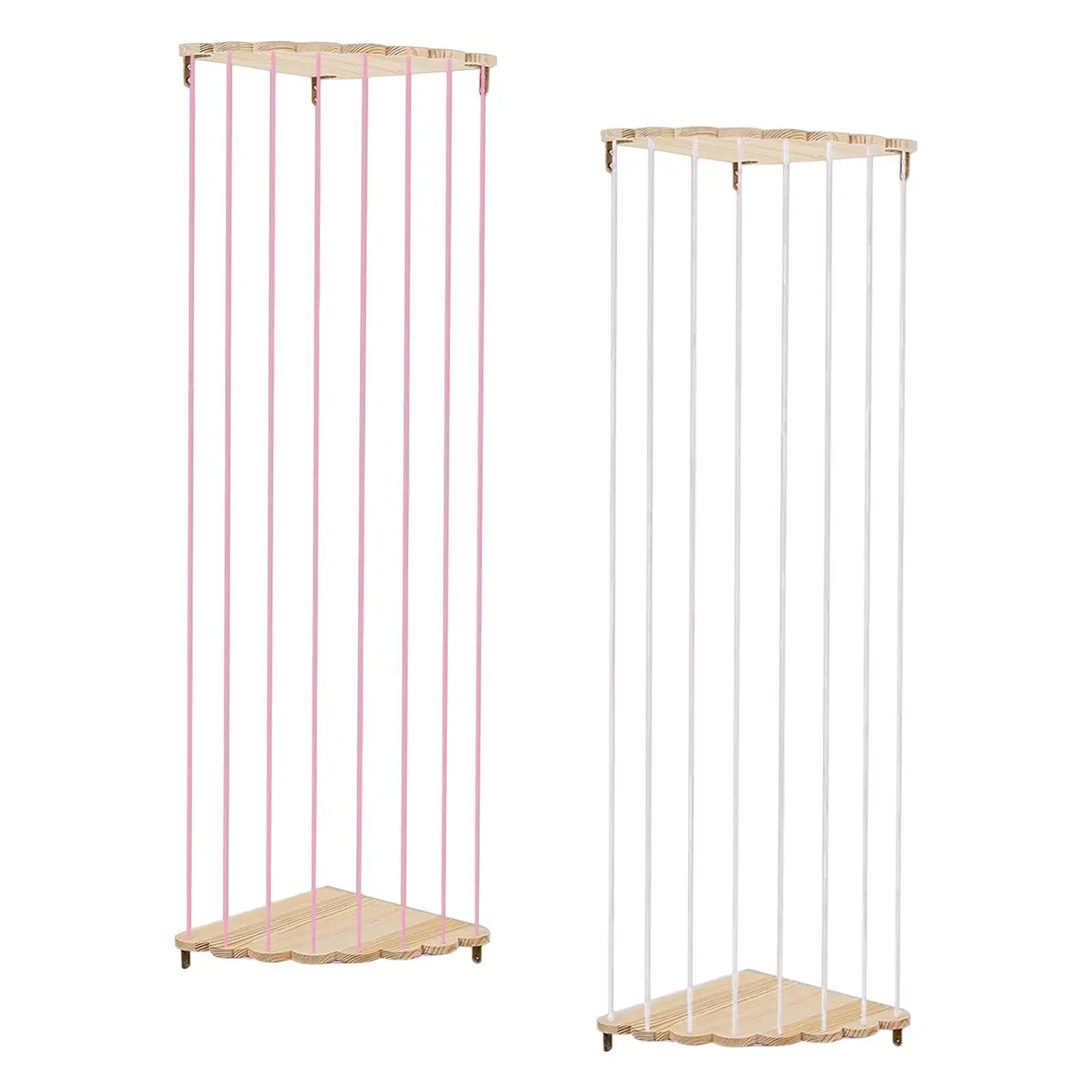 Wood Corner Plush Toys Holder Portable for Kids Playroom Living Room Nursery