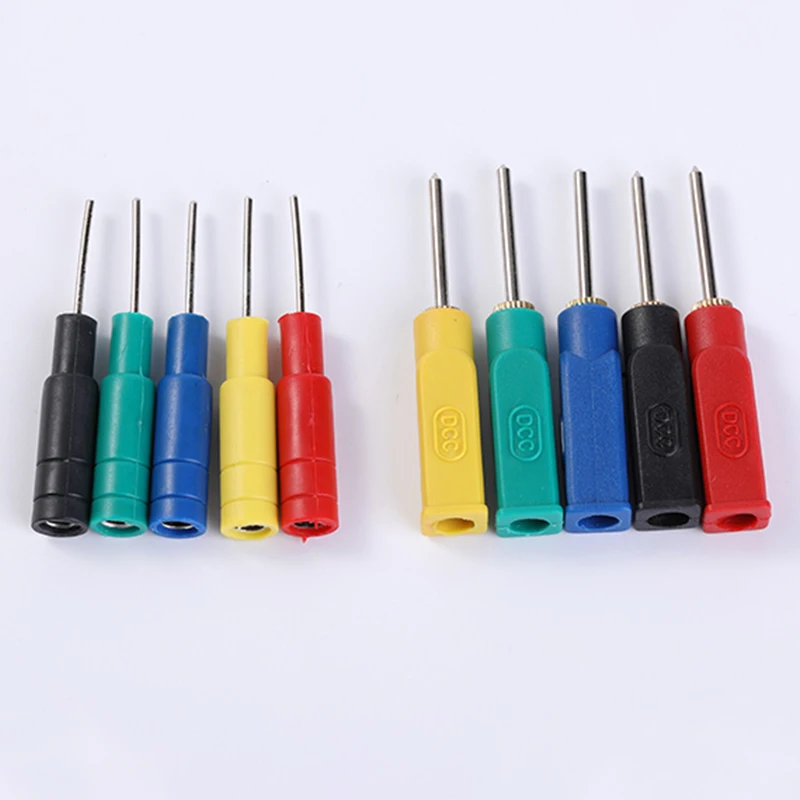 10A DCC سلسلة 1 مللي متر 2 مللي متر دبوس المقابس إلى 4 مللي متر الموز جاك لاختبار الموز المكونات خط اختبار الطاقة اكسسوارات محطة الطاقة 5 قطعة #4
