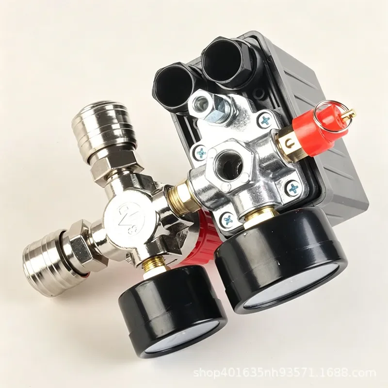 Air Compressor Bracket Assembly Four Hole Round Pressure Regulating Valve European Joint Accessories Hardware Tools for Bama