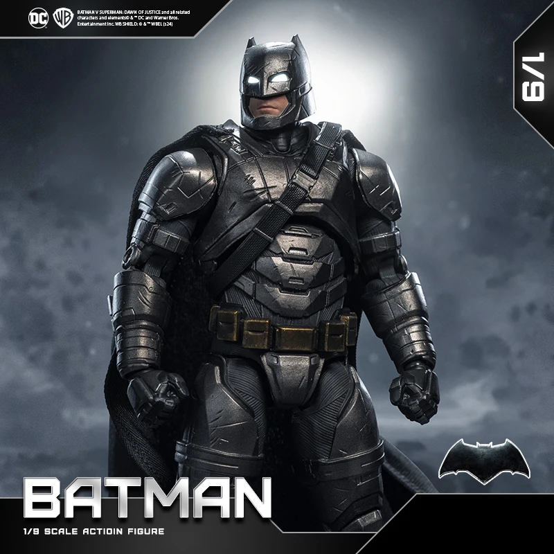 DC Fondjoy Batman BVS Heavy Armor Batman Movie Character Model Limited Head Sculpt Action Figures 19cm Collect Model Boy Gifts