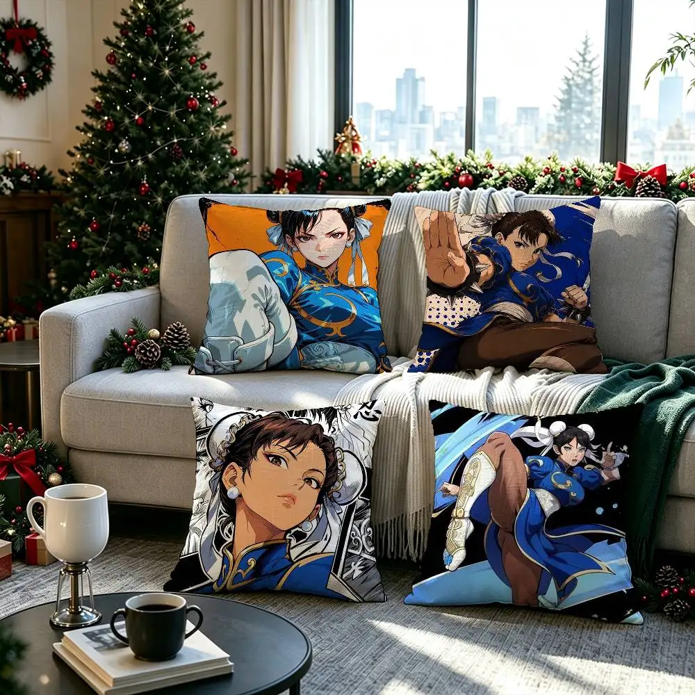 Street Fighter Chun Li  Pillow cover gift High definition digital printing,Surprise  vivid pattern Household.