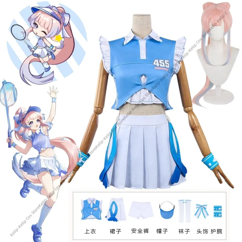 

Сангономия Кокоми Genshin Косплей Костюм Genshin Impact Sangonomiya Kokomi Косплей Одежда для бадминтона Спортивный наряд для женщин