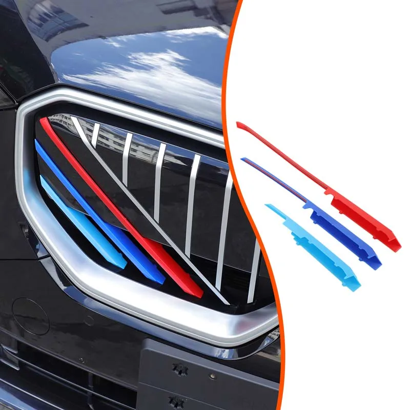 

For BMW X3 G45 2025+ Car Three Color Grille Decorative Frame ABS Blue/Red/Deep Blue Automotive Exterior Decoration Parts
