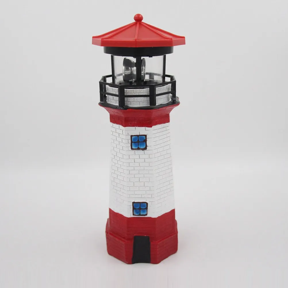 1Pcs Unique Rotating Lighthouse Solar Light High Solar Conversion Outdoor Garden Decorative Lamp for Lawns Walkways Borders